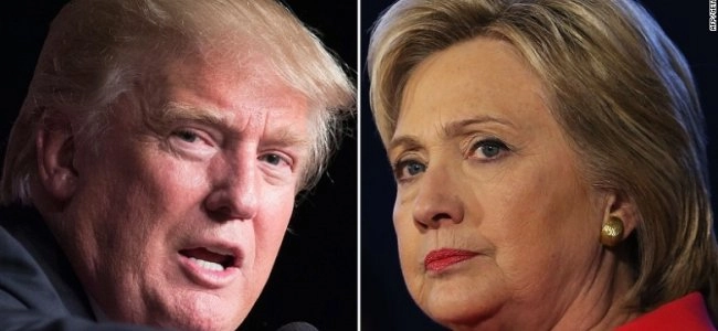 trump davanti a Hillary