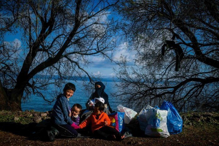 Migrants on the Greek Island of Lesbos migranti - Grecia - Turchia - sito segreto