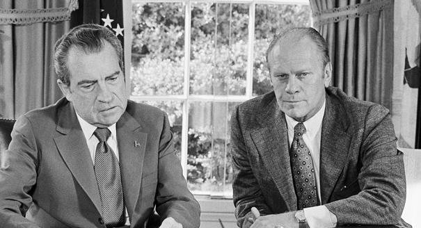Richard Nixon and Gerald  Ford Ford - Nixon - grazia