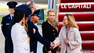 250418 - Trump 2 - Meloni all'arrivo a Washington (Fonte. Eucarxtt