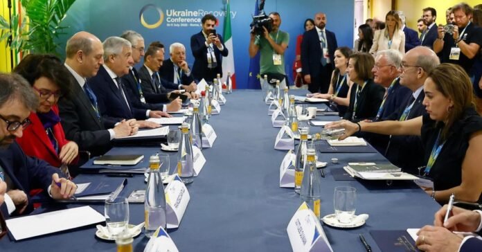 Conf Ucraina 250711 - Ucraina - conferenza su ricostruzione a Roma