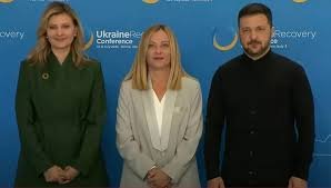 250711 - Ucraina - Conferenza ricostruzione Roma - Meloni - Zelensky