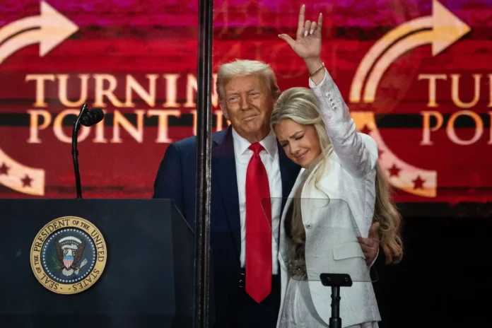 Kirk memorial T - E 250922 - Kirk - memoprial - Trump - erika