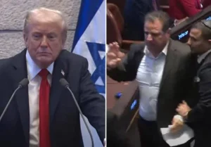 102513 Gaza - Trump - Knesset - contestazioni