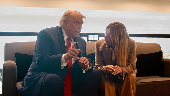 Trump Meloni G7 Evian Euronews 260629 - Vertici - G7 - Trump- Meloni