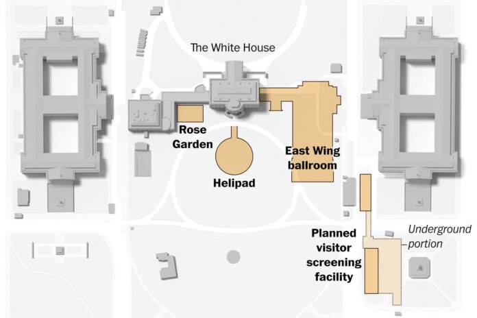 Planned construction projetc on the White House grounds (The Post) 260817 - Le Storie degli Altri 1 - Casa Bianca - sala da ballo